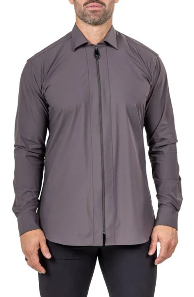 Maceoo Zip Jacket In Brown