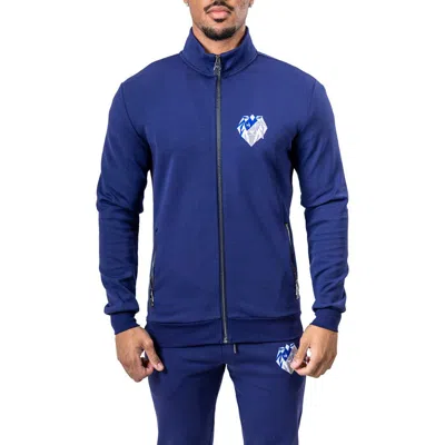 Maceoo Zipper Ascension86 Blue Knit Track Jacket