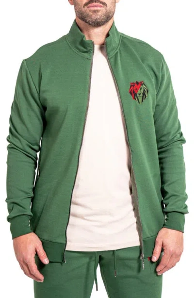 Maceoo Zipper Ascension86 Green Knit Track Jacket