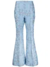 Macgraw Circa 72 Floral-jacquard Flared Trousers In Blue