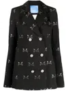 Macgraw Circa 72 Jacquard Double-breasted Blazer In Black