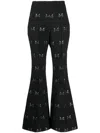 Macgraw Circa 72 Patterned Jacquard Flared Trousers In Black