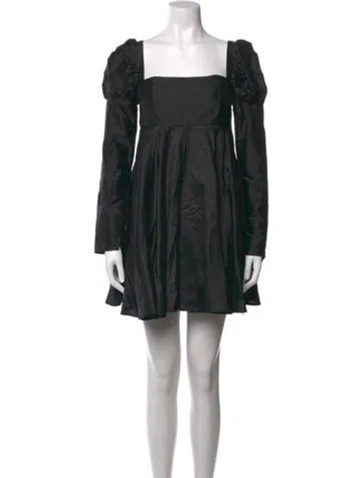 Pre-owned Macgraw Silk Mini Dress In Black