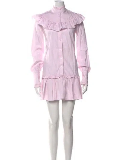 Pre-owned Macgraw Striped Mini Dress In Pink