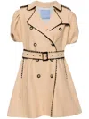 Macgraw Trench Mini Dress In Neutrals