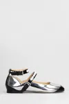 Mach &amp; Mach Bicolor Pearl Ballerinas In Silver