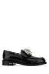 Mach &amp; Mach Black Leather Galaxy Loafers In Black