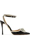 MACH &AMP; MACH BLACK PATENT DOUBLE BOW 120 MM SLINGBACK