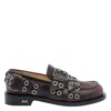 Mach &amp; Mach Buckle Belt Vintage Loafers In Brown