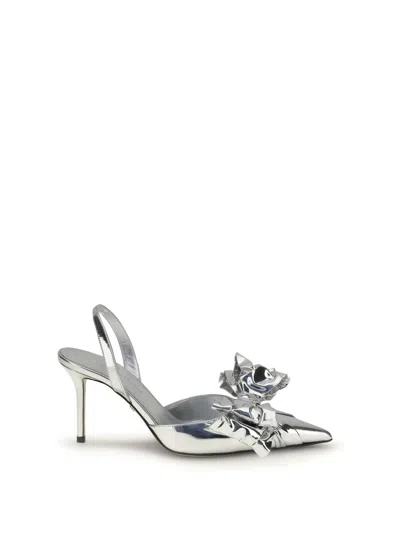 MACH &AMP; MACH CADEAU SILVER WRAPPED LEATHER PUMPS