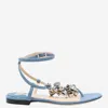 Mach &amp; Mach Cotton And Leather Sandals