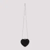 Mach &amp; Mach Crystal Heart Hotfix Small Clutch In Black