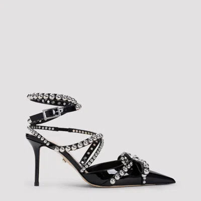 Mach &amp; Mach Crystal Studs Sandals In Nero