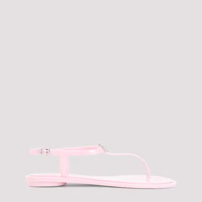 Mach &amp; Mach Double Bow Rubber Thong Pink Sandals In Multi