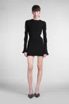 Mach &amp; Mach Dress Woman In Black Cotton In Black