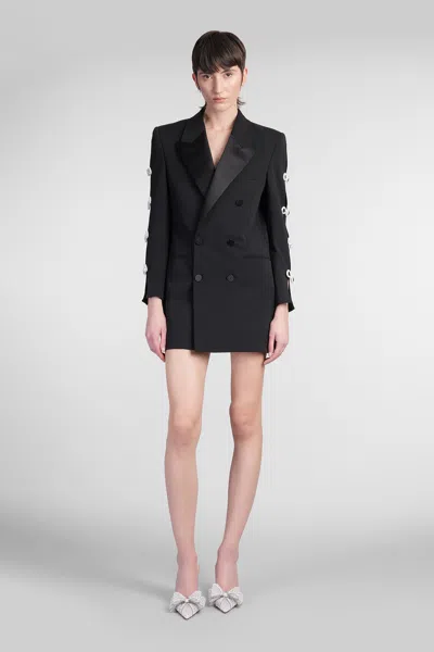 Mach &amp; Mach Dress Woman In Black Wool