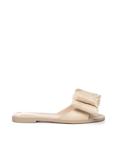 Mach &amp; Mach Le Cadeau Sandals In Beige