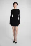 Mach &amp; Mach Dress Woman In Black Cotton In Black