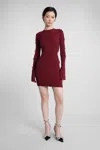 Mach &amp; Mach In Bordeaux Viscose In Burgundy