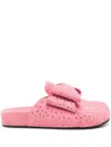 Mach &amp; Mach Le Cadeau Leather Mules In Pink
