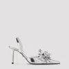 Mach &amp; Mach Cadeau Silver Wrapped Leather Pumps In Silver