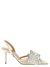 Mach &amp; Mach Le Cadeau Mesh Decollete With Applied Crystals In White