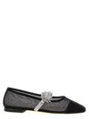 Mach &amp; Mach Lotus Flower Ballerinas In Black