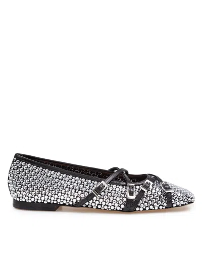 MACH &AMP; MACH MESH BALLERINA WITH APPLIED CRYSTALS