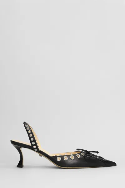 Mach &amp; Mach Pumps In Black Leather