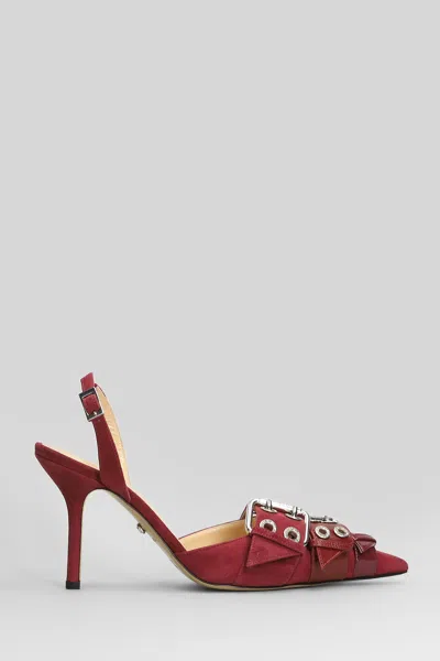 Mach &amp; Mach Pumps In Bordeaux Leather In Burgundy