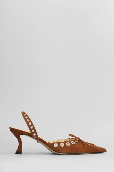Mach &amp; Mach Pumps In Brown Suede