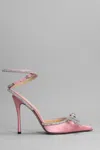 Mach &amp; Mach Pumps In Rose-pink Satin In Rose-pink