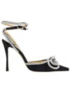 Mach &amp; Mach Pumps In Black Satin