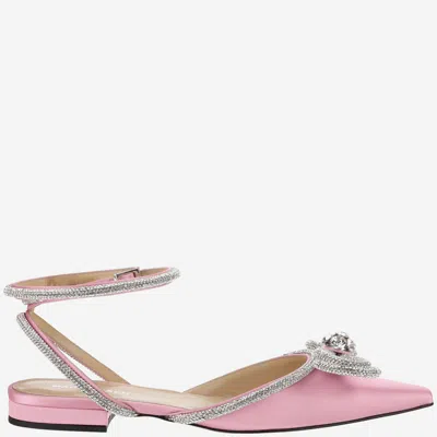 Mach &amp; Mach Silk Slingback With Bow In Pink