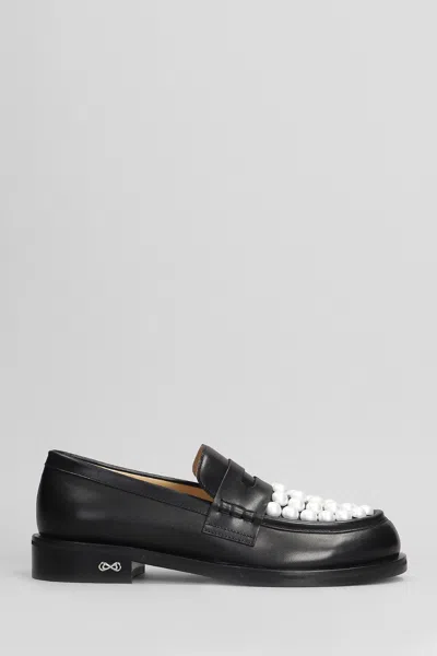 MACH &AMP; MACH SIRENE LOAFERS IN BLACK LEATHER