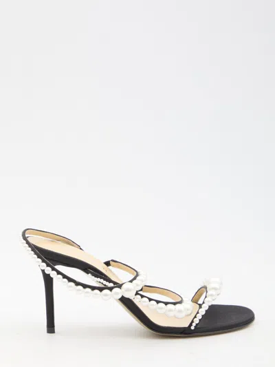 Mach &amp; Mach Sirene Sandals In Black