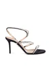 Mach &amp; Mach Sirene Sandals With Satin And Pearls In Black