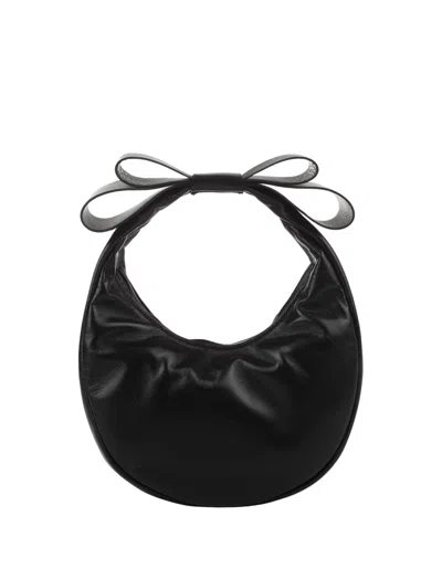 Mach &amp; Mach Small Cadeau Tote Bag In Black Nappa Leather