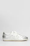 Mach &amp; Mach Sneakers In Silver Leather In Metallic