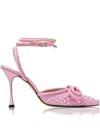 Mach&mach 100mm Studded Bow-embellished Leather Pumps In Multi