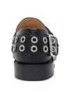 Mach&mach Vintage Buckle Belt Loafers With Stud Detail In Black