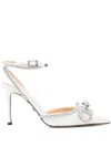 Mach&mach Mach E Mach Satin Pumps With Crystals In White