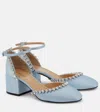 Mach&mach 55mm Audrey Satin Heels In Blue