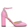 Mach&mach Mach E Mach Audrey Pumps With Crystals In Pink