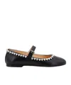 Mach&mach Audrey Crystal-embellished Ballerina Shoes In Black