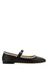 MACH&MACH AUDREY BLACK LEATHER ROUND TOE BALLERINA(10MM)-37 ND MACH&MACH FEMALE