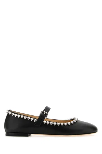 Mach&mach Round Head Ballet Shoes In Black