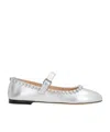 Mach&mach Audrey Crystal-embellished Ballet Pumps In White
