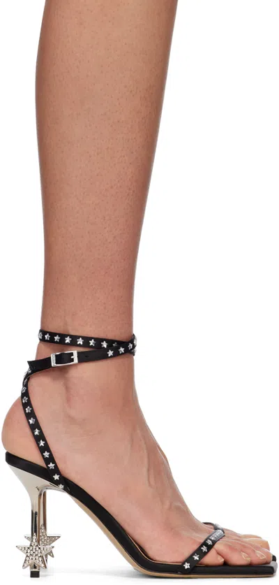 Mach&mach Black Amelie Star Heeled Sandals
