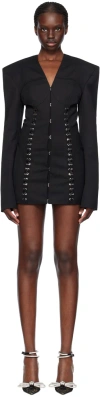 Mach&mach Black Corset Minidress In Black